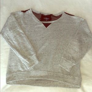 Mesh back sweatshirt